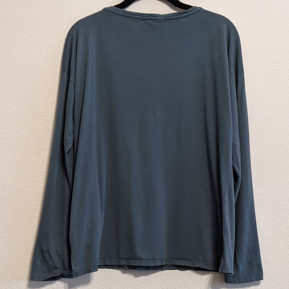 Marine Layer Moss Green Long Sleeve Cotton/Modal Baselayer Shirt Women's Size M - Picture 3 of 5